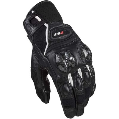Ls2 Textil Guanti Di Pelle Spark 2 Black / White L Ls2 Textil Guanti Di Pelle Spark 2 Black / White L