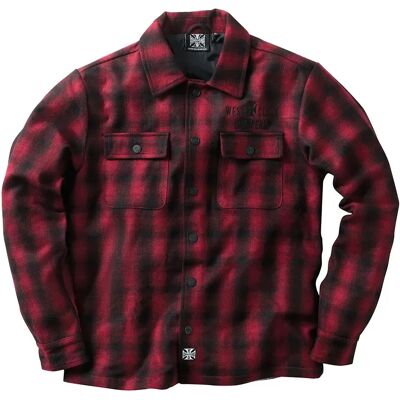 West Coast Choppers Giacca Wool Lined Plaid Red / Black M West Coast Choppers Giacca Wool Lined Plaid Red / Black M