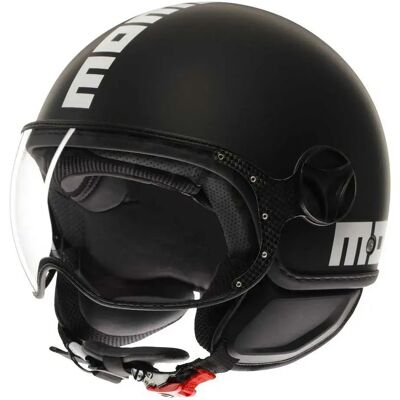 Momo Design Casco Jet Fgtr Classic Mono Matt Black / White XS Momo Design Casco Jet Fgtr Classic Mono Matt Black / White XS
