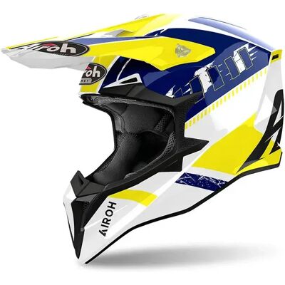 Airoh Casco Fuoristrada Wraaap Feel Yellow / Blue Gloss XS Airoh Casco Fuoristrada Wraaap Feel Yellow / Blue Gloss XS