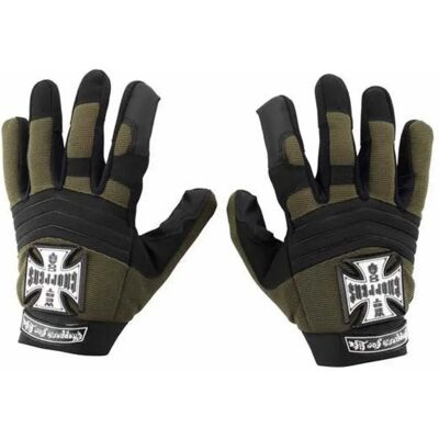 West Coast Choppers Guanti Pay Up Sucker Black / Green S West Coast Choppers Guanti Pay Up Sucker Black / Green S