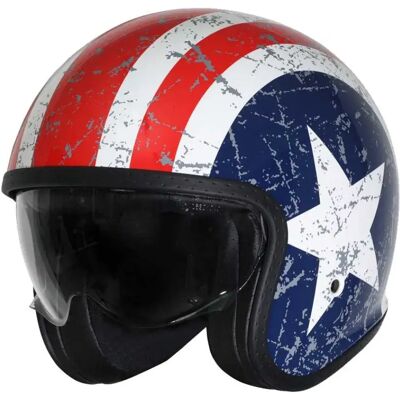 Origine Casco Jet Spirit Rebel Star White / Red / Blue M Origine Casco Jet Spirit Rebel Star White / Red / Blue M