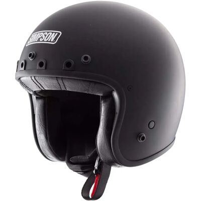 Casco Moto Jet Simpson Chopper 22.06 MA Nero Opaco 2XL Casco Moto Jet Simpson Chopper 22.06 MA Nero Opaco 2XL