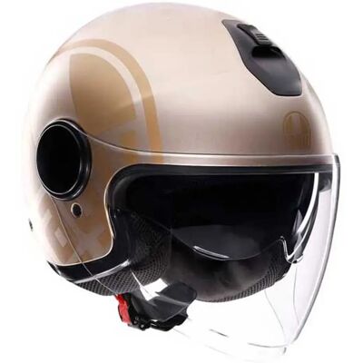 AGV Casco Jet Eteres Sirolo E2206 Matt White / Gold 2XL AGV Casco Jet Eteres Sirolo E2206 Matt White / Gold 2XL