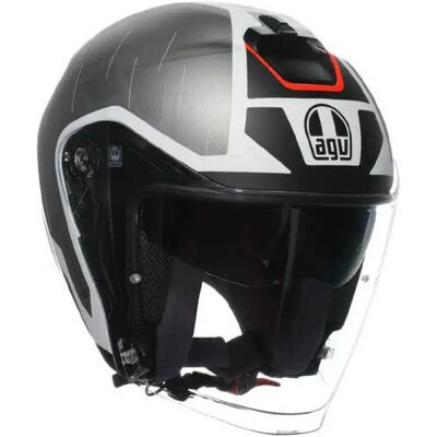 AGV Casco Jet Irides Trieste E2206 Matt Black / White / Red S AGV Casco Jet Irides Trieste E2206 Matt Black / White / Red S