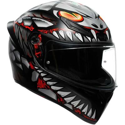 AGV Casco Integrale K1 S Lyzard E2206 Matt Black / Grey / Red 2XL AGV Casco Integrale K1 S Lyzard E2206 Matt Black / Grey / Red 2XL