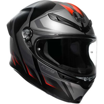 AGV Casco Integrale K6 S Karve E2206 Mplk Matt Black / Grey / Red S AGV Casco Integrale K6 S Karve E2206 Mplk Matt Black / Grey / Red S