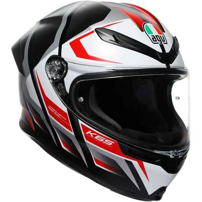 AGV Casco Integrale K6 S Karve E2206 Mplk Matt Black / White / Red L AGV Casco Integrale K6 S Karve E2206 Mplk Matt Black / White / Red L