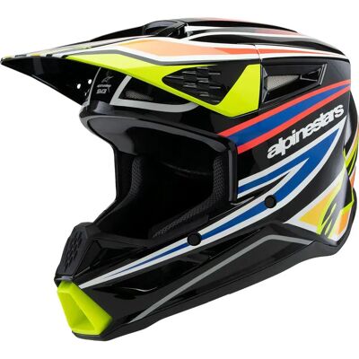 Alpinestars Casco Off-road Junior S-m3 Wurx Ece22.06 Black / Yellow Fluor / Blue / Red M Alpinestars Casco Off-road Junior S-m3 Wurx Ece22.06 Black / Yellow Fluor / Blue / Red M