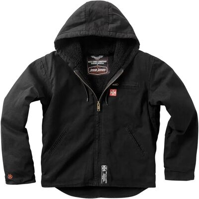 West Coast Choppers Giacca Sherpa Lined Canvas Work Black M West Coast Choppers Giacca Sherpa Lined Canvas Work Black M