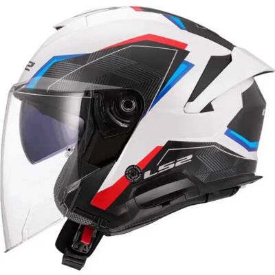 Ls2 Casco Jet Of618 Verso Ii Air White / Blue / Red XS Ls2 Casco Jet Of618 Verso Ii Air White / Blue / Red XS