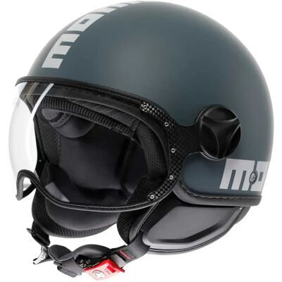 Momo Design Casco Jet Fgtr Classic E2206 Matt Ottanio Grey / White XS Momo Design Casco Jet Fgtr Classic E2206 Matt Ottanio Grey / White XS