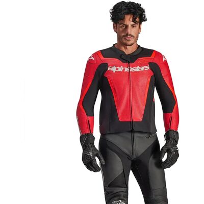 Alpinestars Giacca Di Pelle Gp Force V2 Airflow Red / Red Fluo 50 Alpinestars Giacca Di Pelle Gp Force V2 Airflow Red / Red Fluo 50