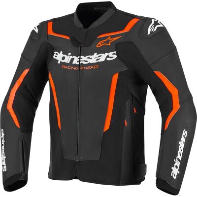 Alpinestars Giacca Di Pelle Gp Force V2 Black / Red Fluor 52 Alpinestars Giacca Di Pelle Gp Force V2 Black / Red Fluor 52