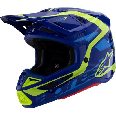 Alpinestars Casco Fuoristrada S-m7 Deed Ece22.06 Blue / Yellow Fluor Glossy S Alpinestars Casco Fuoristrada S-m7 Deed Ece22.06 Blue / Yellow Fluor Glossy S