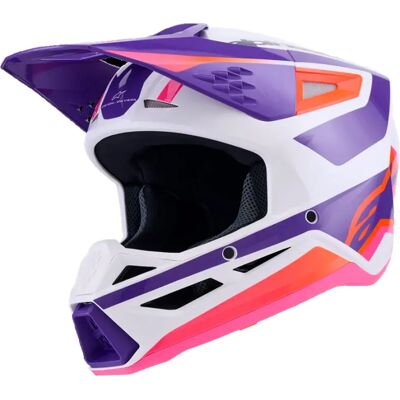 Alpinestars Casco Fuoristrada S-m3 Heat Ece22.06 Pink / Purple / White XL Alpinestars Casco Fuoristrada S-m3 Heat Ece22.06 Pink / Purple / White XL