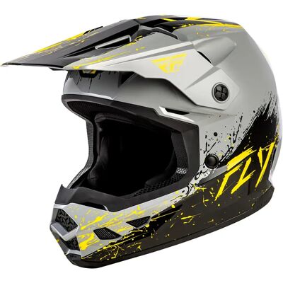 Fly Racing Casco Off-road Junior Kinetic Drip Black / Grey / Yellow 9-11 Anni Fly Racing Casco Off-road Junior Kinetic Drip Black / Grey / Yellow 9-11 Anni