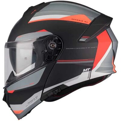 Mt Helmets Casco Modulare Genesis Sv Raccoon Matt Black / Red L Mt Helmets Casco Modulare Genesis Sv Raccoon Matt Black / Red L
