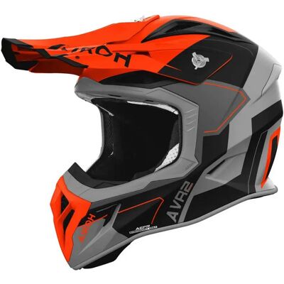 Airoh Casco Fuoristrada Aviator Ace 2 Shield Black / Grey / Red XL Airoh Casco Fuoristrada Aviator Ace 2 Shield Black / Grey / Red XL