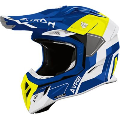 Airoh Casco Fuoristrada Aviator Ace 2 Shield Blue / Yellow / White XL Airoh Casco Fuoristrada Aviator Ace 2 Shield Blue / Yellow / White XL