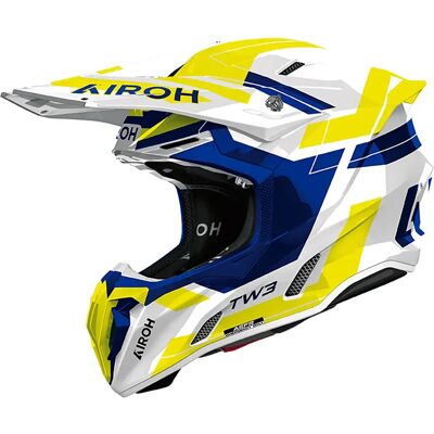 Airoh Casco Fuoristrada Twist 3 Dinasty Blue / Yellow / White M Airoh Casco Fuoristrada Twist 3 Dinasty Blue / Yellow / White M