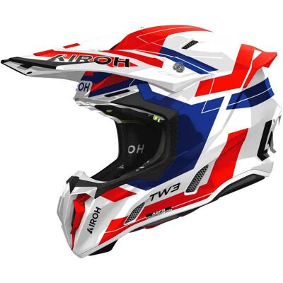 Airoh Casco Fuoristrada Twist 3 Dinasty White / Red / Blue M Airoh Casco Fuoristrada Twist 3 Dinasty White / Red / Blue M