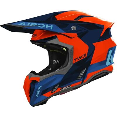 Airoh Casco Fuoristrada Twist 3 Fancy Orange / Blue / Black XL Airoh Casco Fuoristrada Twist 3 Fancy Orange / Blue / Black XL