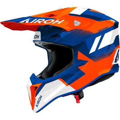 Airoh Casco Fuoristrada Wraaap Vision Orange / Blue / White S Airoh Casco Fuoristrada Wraaap Vision Orange / Blue / White S