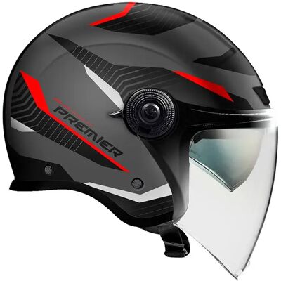 Premier Helmets Casco Jet City Fly Evo Fa Black / Grey / Red M Premier Helmets Casco Jet City Fly Evo Fa Black / Grey / Red M