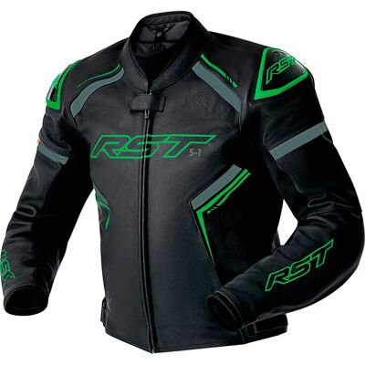 Rst Giacca Di Pelle Traforata S1 D3o Neon Green L Rst Giacca Di Pelle Traforata S1 D3o Neon Green L