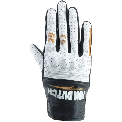 Von Dutch Guanti Estivi Jackie Air Black / White / Gold 6 Von Dutch Guanti Estivi Jackie Air Black / White / Gold 6