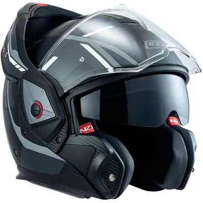 Nzi Casco Modulare Fastback Duo Shadow Black / Antracite / Silver Matt M Nzi Casco Modulare Fastback Duo Shadow Black / Antracite / Silver Matt M