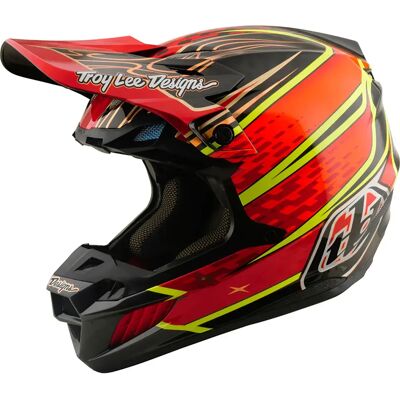 Troy Lee Designs Casco Fuoristrada Se5 Carbon Wings Red L Troy Lee Designs Casco Fuoristrada Se5 Carbon Wings Red L