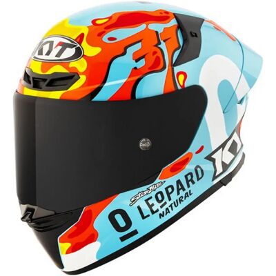 Kyt Casco Integrale Tt-revo Replica Leopard Aragon Blue / Yellow / Orange M Kyt Casco Integrale Tt-revo Replica Leopard Aragon Blue / Yellow / Orange M