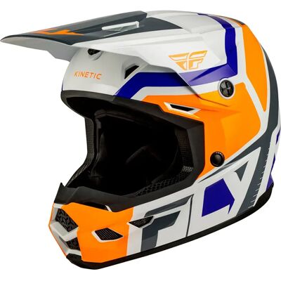 Fly Racing Casco Off-road Junior Kinetic Scrap White / Orange / Blue / Grey M Fly Racing Casco Off-road Junior Kinetic Scrap White / Orange / Blue / Grey M