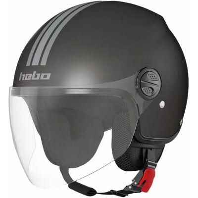 Hebo Casco Jet Of810 Street Two Matt Titanium XL Hebo Casco Jet Of810 Street Two Matt Titanium XL