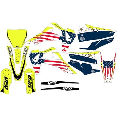 Ufo Adesivi Patriot Husqvarna Fluo Yellow One Size Ufo Adesivi Patriot Husqvarna Fluo Yellow One Size