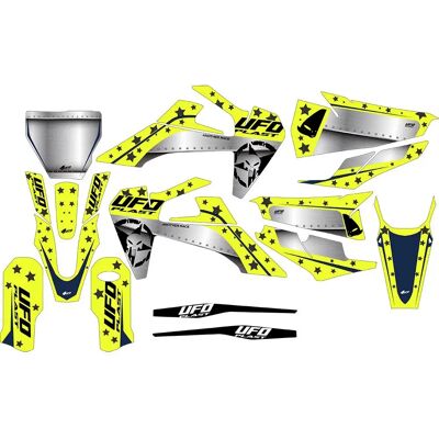 Ufo Adesivi Stardust Husqvarna Fluo Yellow One Size Ufo Adesivi Stardust Husqvarna Fluo Yellow One Size