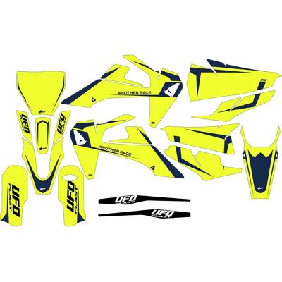 Ufo Adesivi Tecna Husqvarna Fluo Yellow One Size Ufo Adesivi Tecna Husqvarna Fluo Yellow One Size