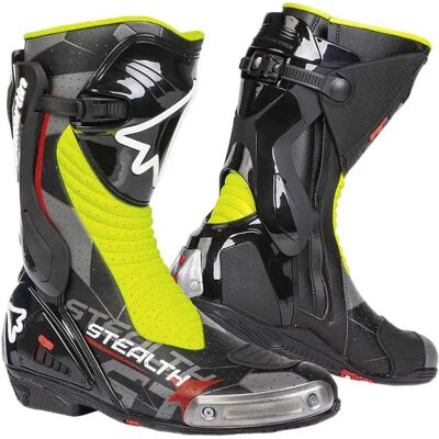 Stylmartin Stivali Da Corsa Stealth Evo Air Black / Fluo Yellow EU 40 Stylmartin Stivali Da Corsa Stealth Evo Air Black / Fluo Yellow EU 40