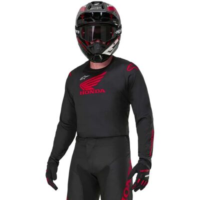 Alpinestars Maglia A Maniche Lunghe Honda Racer Iconic Black / Red S Alpinestars Maglia A Maniche Lunghe Honda Racer Iconic Black / Red S