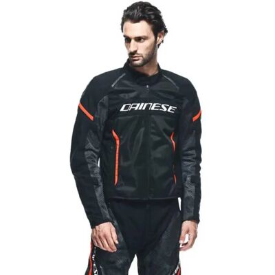 Dainese Giacca Air Frame 3 Tex Black / Black / Red Fluo 54 Dainese Giacca Air Frame 3 Tex Black / Black / Red Fluo 54