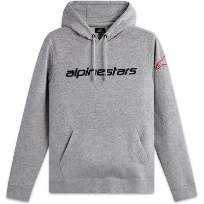 Alpinestars Felpa Con Cappuccio Linear Wordmark V3 Gray Heather / Red / Black L Alpinestars Felpa Con Cappuccio Linear Wordmark V3 Gray Heather / Red / Black L