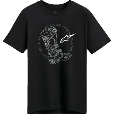 Alpinestars Maglietta A Maniche Corte Tech Boot Csf Black S Alpinestars Maglietta A Maniche Corte Tech Boot Csf Black S