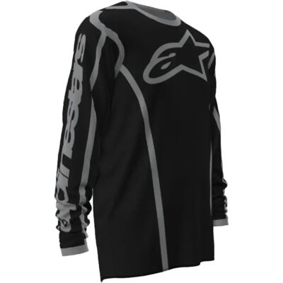 Alpinestars Maglia A Maniche Lunghe Fluid Apex Black / Gray 2XL Alpinestars Maglia A Maniche Lunghe Fluid Apex Black / Gray 2XL