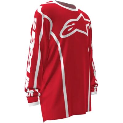 Alpinestars Maglia A Maniche Lunghe Fluid Apex Red / White 2XL Alpinestars Maglia A Maniche Lunghe Fluid Apex Red / White 2XL