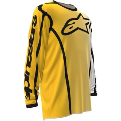 Alpinestars Maglia A Maniche Lunghe Fluid Apex Yellow / Black 2XL Alpinestars Maglia A Maniche Lunghe Fluid Apex Yellow / Black 2XL