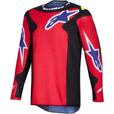 Alpinestars Maglia A Maniche Lunghe Fluid Grid Red / Black / Purple 2XL Alpinestars Maglia A Maniche Lunghe Fluid Grid Red / Black / Purple 2XL