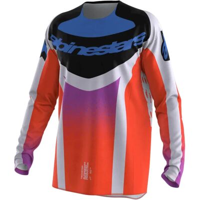 Alpinestars Maglia A Maniche Lunghe Techstar Knif Light Gray / Orange Fluor / Black 2XL Alpinestars Maglia A Maniche Lunghe Techstar Knif Light Gray / Orange Fluor / Black 2XL