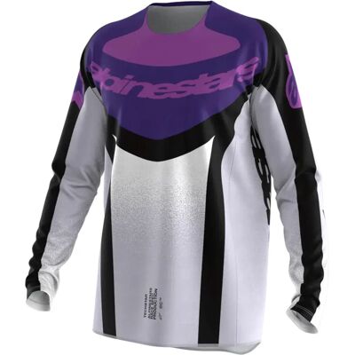 Alpinestars Maglia A Maniche Lunghe Techstar Knif Black / Light Gray / Purple 2XL Alpinestars Maglia A Maniche Lunghe Techstar Knif Black / Light Gray / Purple 2XL
